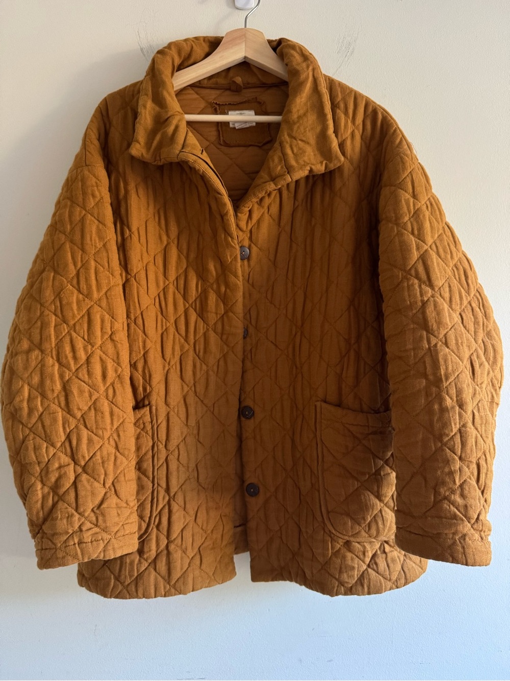 Women's Quilted Jacket in Mustard